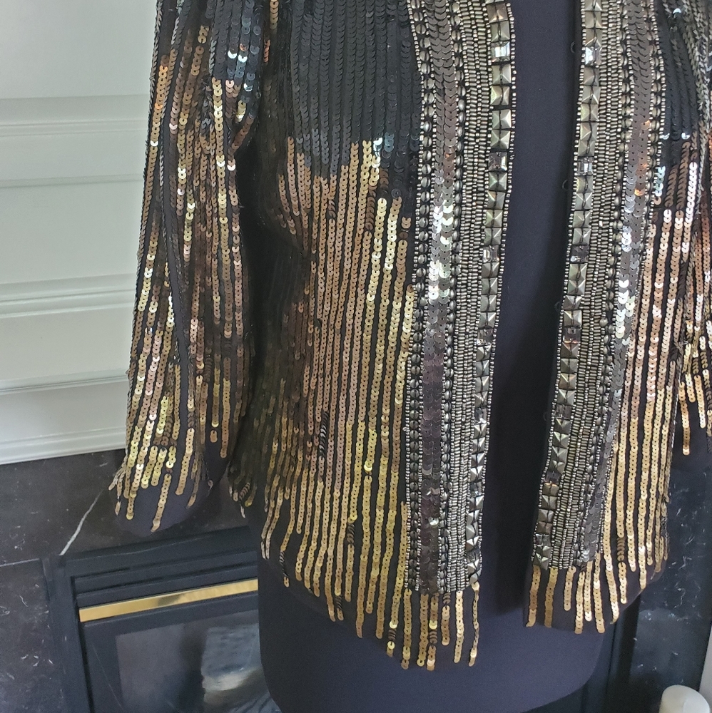 Chico's Sequin Evening Cropped Jacket - image 2